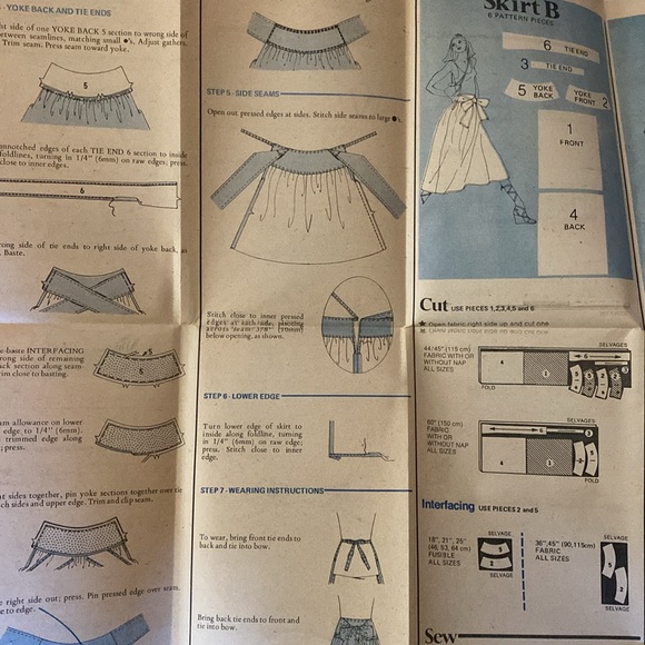 VTG ‘70s Butterick Designer Kenzo UNCUT Sewing Pattern - Picture 8 of 9